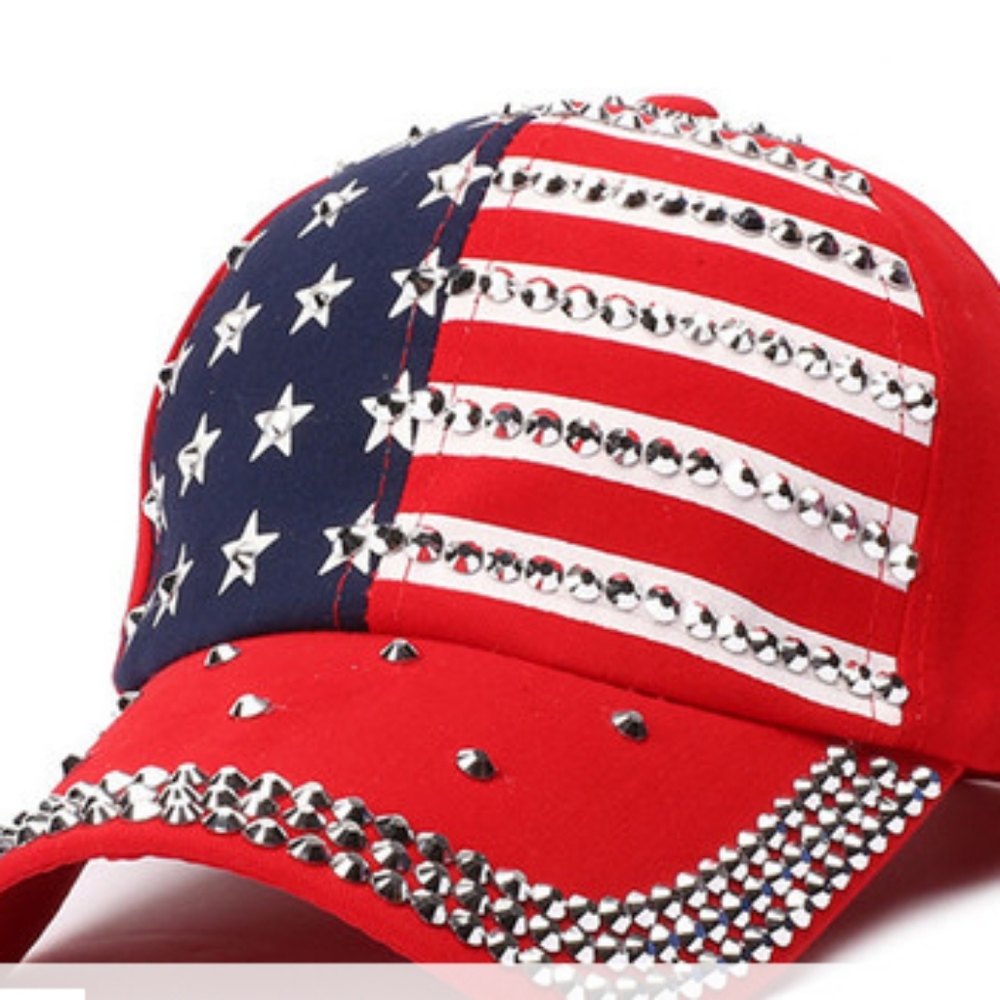 Cap Baseball American Flag Bling NWT